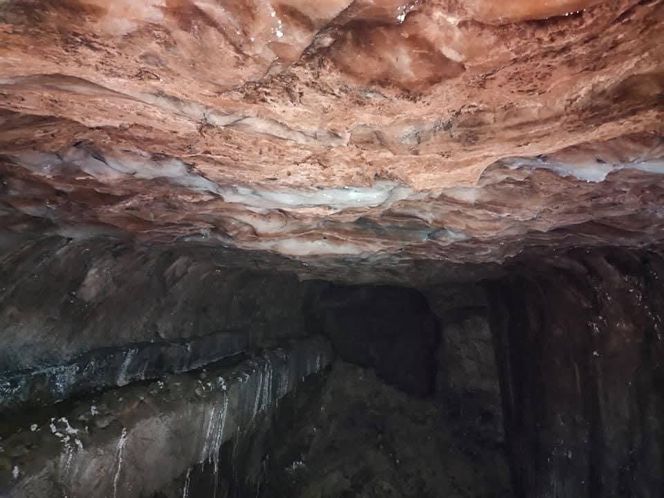 Khewra Salt Mine interior dramatic red lighting